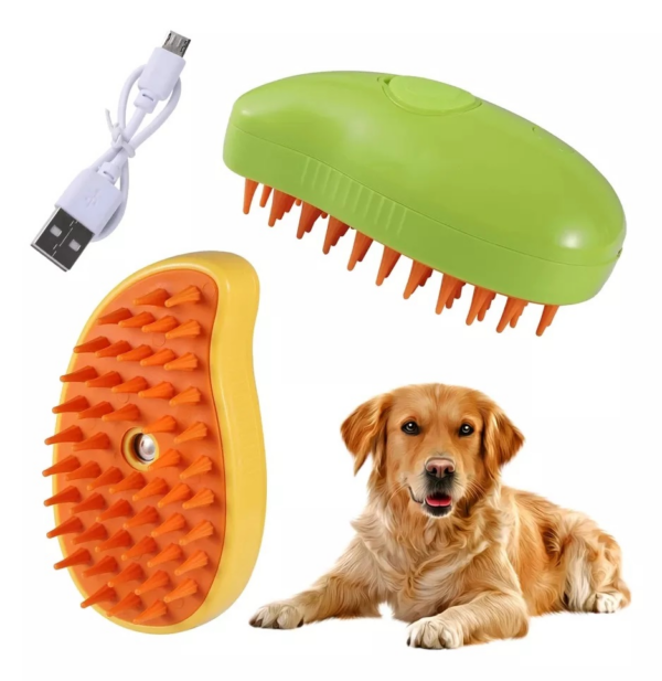 Cepillo Vaporizador para Mascotas 3 en 1